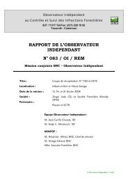 Rapport de mission REM NÂ°083 Cameroun