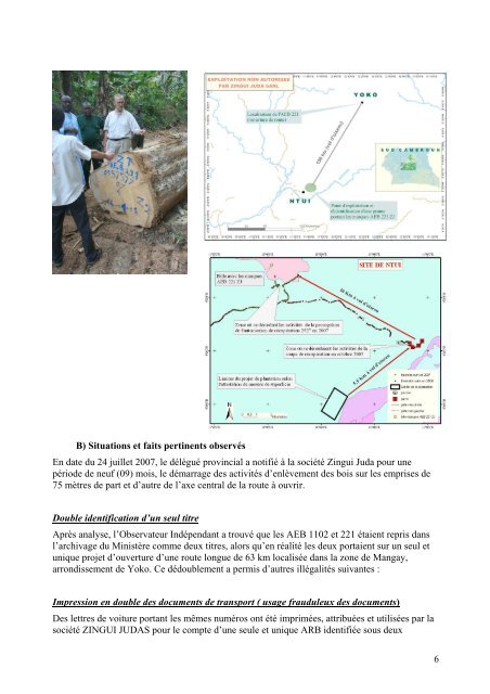 Rapport de mission REM NÂ°083 Cameroun