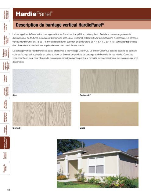 Description du bardage vertical HardiePanelÂ® - James Hardie