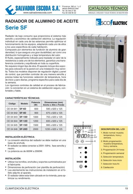 Climatización Eléctrica - Salvador Escoda SA