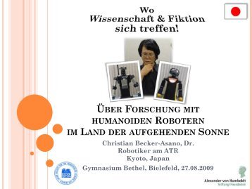 Ãber Forschung mit humanoiden Robotern im ... - Becker-Asano.de