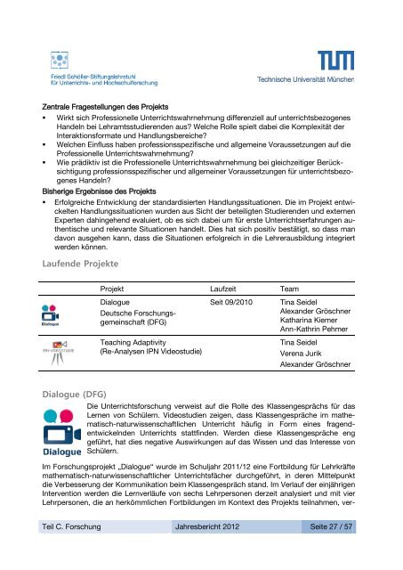 Jahresbericht 2012 (pdf) - Friedl SchÃ¶ller-Stiftungslehrstuhl fÃ¼r ...