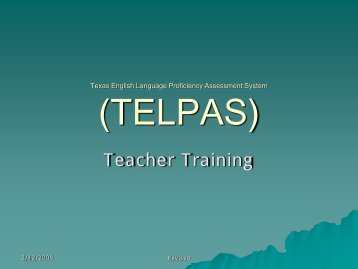 Texas English Language Proficiency Assessment System (TELPAS)