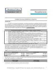 Cuidados Intensivos ObstÃ©tricos en Argentina - Obstetricia CrÃ­tica