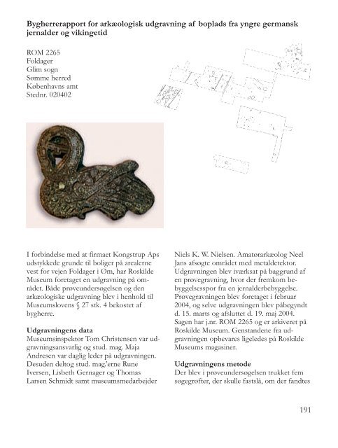 Bygherrerapport for arkÃ¦ologisk udgravning af ... - Roskilde Museum