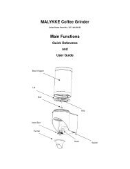 MALYKKE Coffee Grinder Main Functions - Espresso Parts
