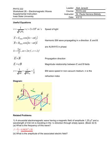 Worksheets Electromagnetic Radiation Worksheet worksheet 1 electromagnetic radiation light is known my ccsd phys 222 26 waves answers
