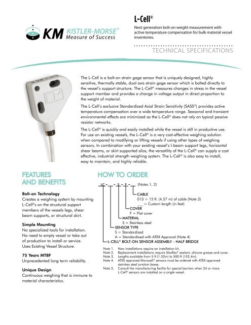 L-Cellâ¢ Strain Gauge - Kistler-Morse