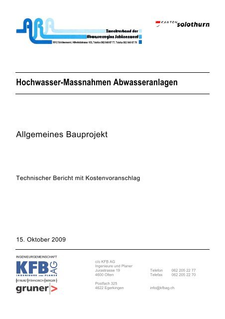 Technischer Bericht mit Kostenvoranschlag - araschoenenwerd.ch