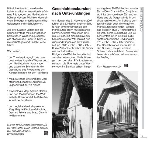 Jahresbericht 07/08 - Sacre Coeur Riedenburg - Schulen Riedenburg