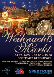 Flyer Weihnachtsmarkt - Spektrum Geroldswil