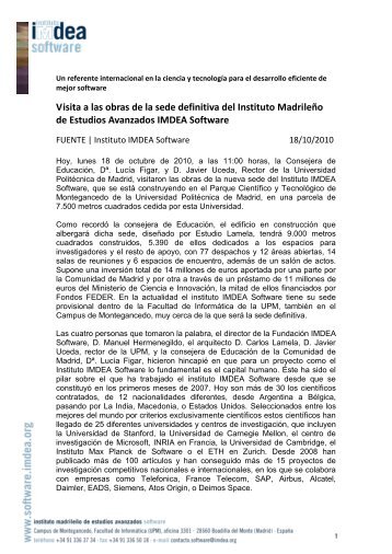 Nota de prensa - The IMDEA Software Institute