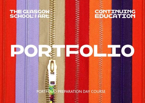 Continuing Education Portfolio Day Brochure - Glasgow School of Art