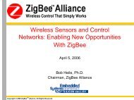 Wireless Sensors and Control Networks: Enabling ... - ZigBee Alliance