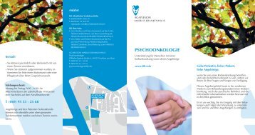 Informationsflyer Psychoonkologie (PDF) - AGAPLESION MARKUS ...