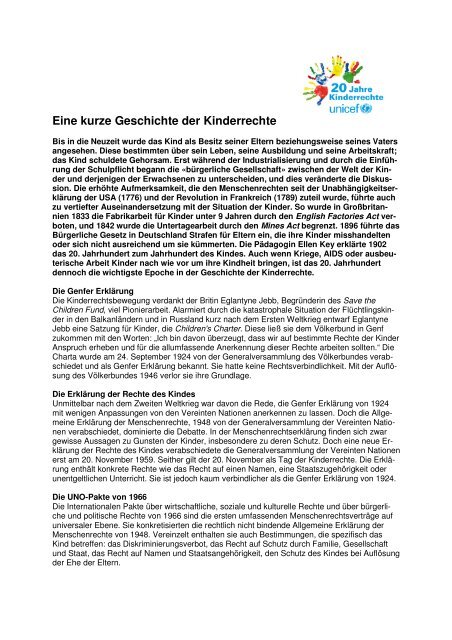 Eine kurze Geschichte der Kinderrechte