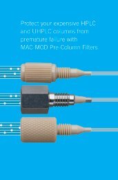 Pre-Column Filter Catalog - MAC-MOD Analytical Inc.