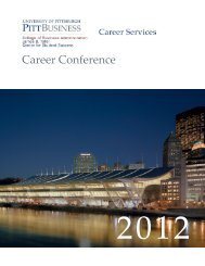 Career Conference - Pitt Business - University of Pittsburgh