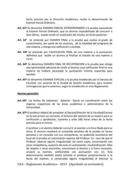 Reglamento AcadÃ©mico - Universidad AutÃ³noma de AsunciÃ³n