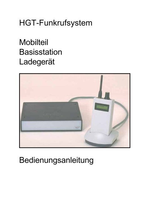 HGT-Funkrufsystem Mobilteil Basisstation Ladegerät ...