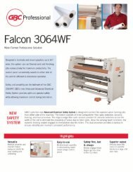 Download GBC Falcon 3064WF Wide Format Laminator Brochure