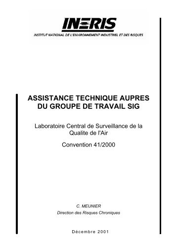 assistance technique aupres du groupe de travail sig - LCSQA