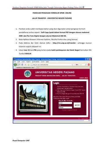 Panduan Pengisian Formulir - Pendaftaran Mahasiswa Baru Jalur ...