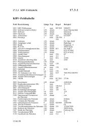 17.3.1 KBV-Feldtabelle