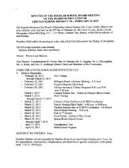 Minutes - Lincoln Elementary District #156