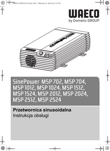 SinePower MSP 702, MSP 704, MSP 1012, MSP 1024 ... - Waeco