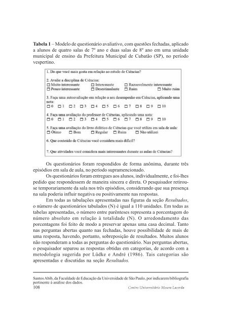 A disciplina CiÃªncias no Ensino Fundamental II - Fernando Santiago ...