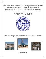 Four Years After Katrina - Sewerage and Water Board of New Orleans