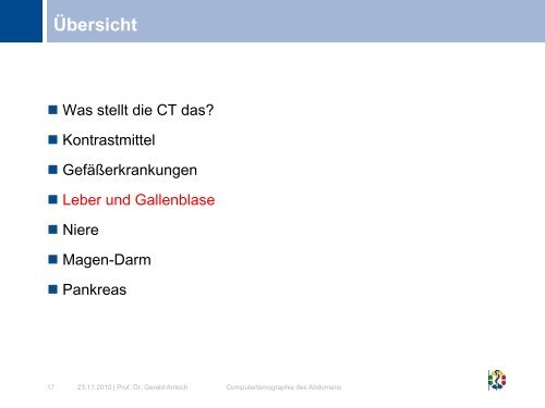 Computertomographie des Abdomens