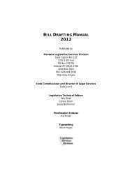 Bill Drafting Manual - Montana Legislature