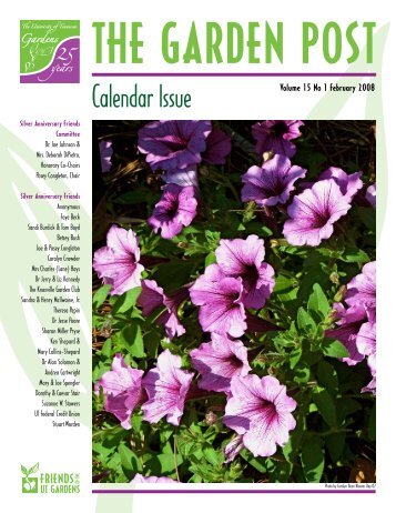 Calendar Issue - UT Gardens - The University of Tennessee