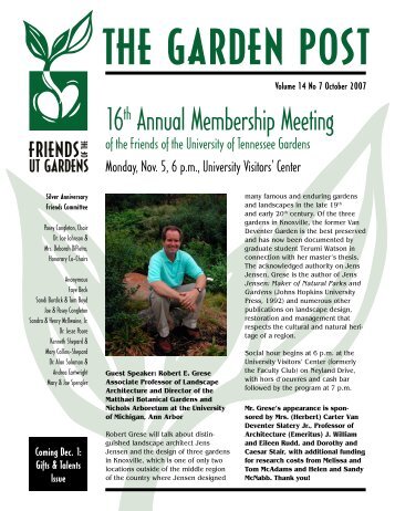 October - UT Gardens - The University of Tennessee