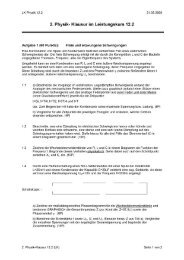 2. Physik- Klausur im Leistungskurs 12.2 - Doc Schroeder