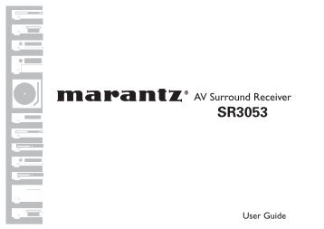 Marantz SR-3053 Product Manual - Comparison.com.au