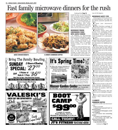 10 Cooking Show cover - Indiana Gazette