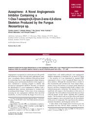 Azaspirene: A Novel Angiogenesis Inhibitor Containing a 1-Oxa-7 ...