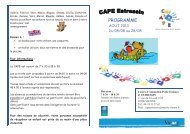 Programme CAPE d'Estressin - AoÃ»t 2013 - Vienne