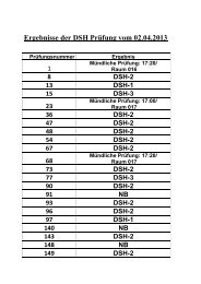 DSH-Ergebnisse vom 02.04.2013 - Zentrum fÃƒÂ¼r Sprachen ...