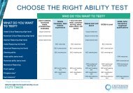 Choosing the right test - Criterion Partnership