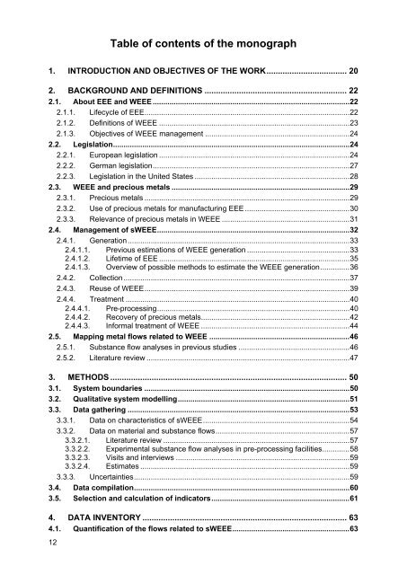 SUbstance flow analysis of the recycling of small waste electrical ...