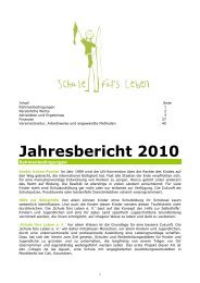 Jahresbericht 2010 - Schule fürs Leben