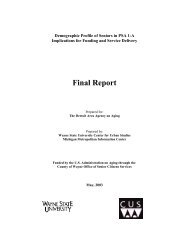 Demographic Profile of Seniors in PSA 1-A - Detroit Area Agency on ...