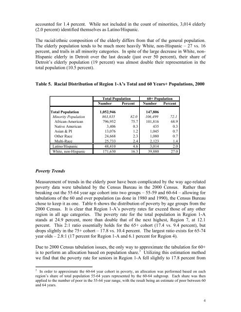 Demographic Profile of Seniors in PSA 1-A - Detroit Area Agency on ...