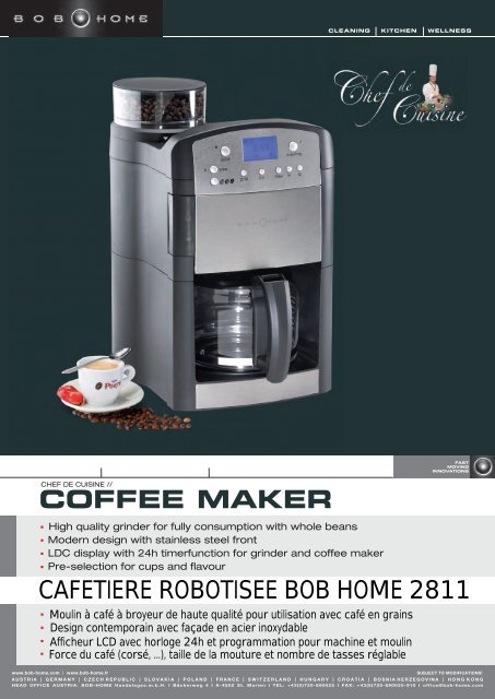 COFFEE MAKER CAFETIERE ROBOTISEE BOB HOME 2811