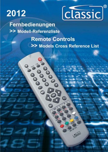 Fernbedienungen >>> Modellreferenzliste Remote Controls ...