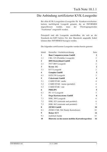 10.1.1 Anbindung KVK-Lesegeräte - INFORMED GmbH